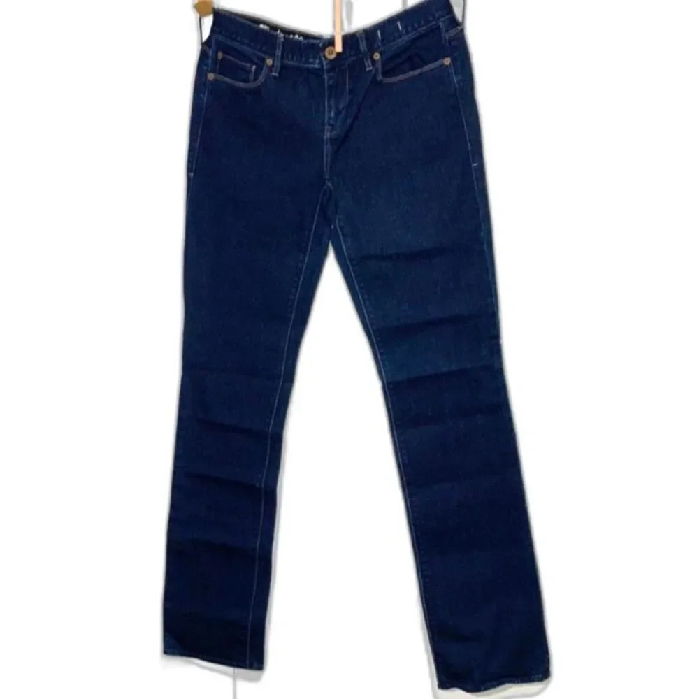 MADEWELL Rail Straight Dark Wash Blue Denim Jeans Womens Size 30 x 34 inches